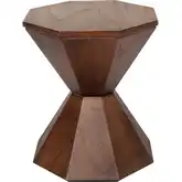 Muska Side End Table in Walnut Brown